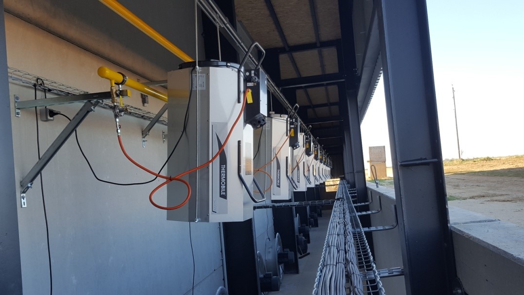 Vertical GA heaters for cropdrying.