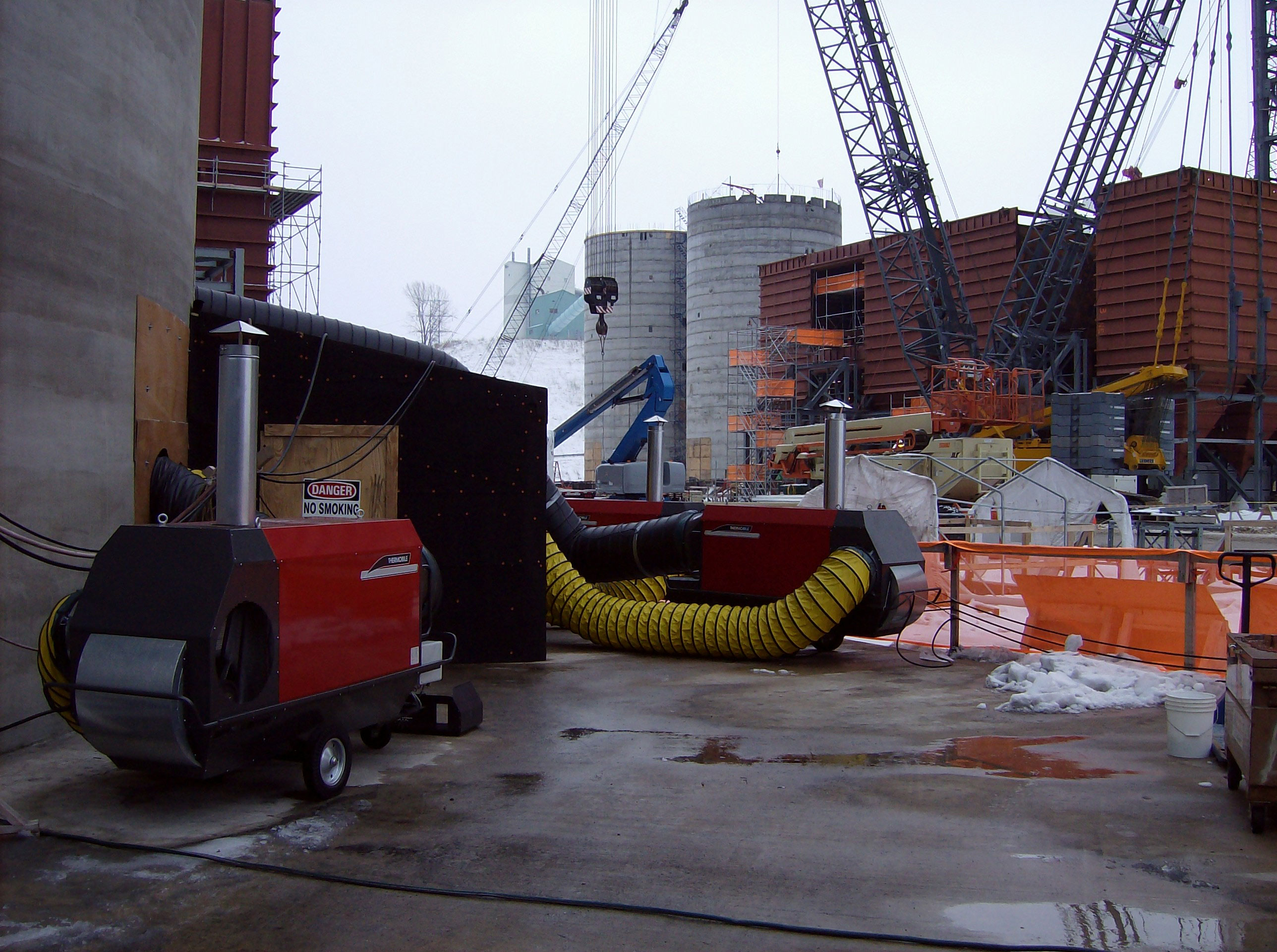 IMA heating up construction area.